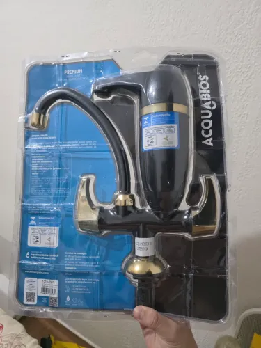 Torneira Acquabios Premium De Bancada Com Filtro P/ Cozinha Cor Dourado