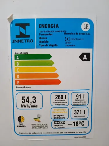 Geladeira Eletrolux Frost Free 280litros