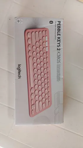 Teclado Sem Fio Logitech Pebble Keys 2 K380s Rosa - Novo na Caixa