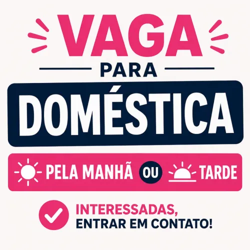 Vaga secretária do lar