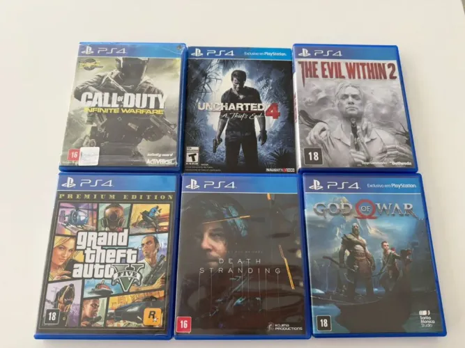 Jogos de PS4 Baratos - GTA V, God of War, Uncharted | Desconto + Brinde