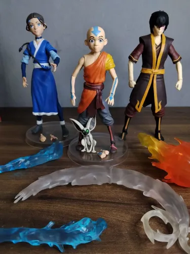 Kit Bonecos Avatar Original - Aang - Katara - Zuko - Momo (Diamond Select Toys)