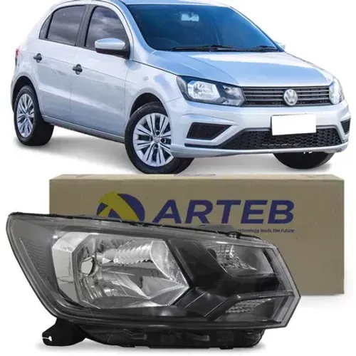 Farol Gol Voyage G8 2019 a 2023 Saveiro G7 2017 a 2023 Arteb Lado Direito (Passageiro)