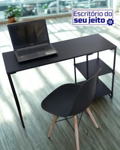 Mesa Industrial 1,1m NOVA Multiuso para Notebook Escritório Computador Estudo Escrivaninha