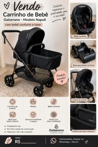 Carrinho de bebê Galzerano Napoli