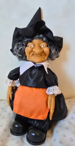 Bruxa Halloween, move e acende os olho, antigo, década de 90s