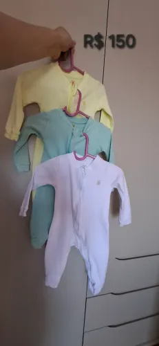 Kit 3 macacões unissex Kiko Baby