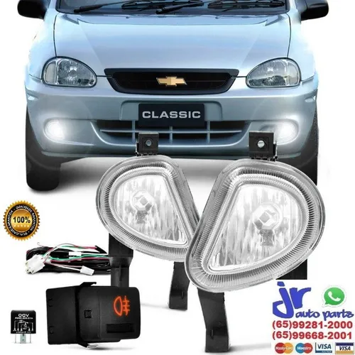 Kit farol de Milha Corsa Classic 03 04 05 06 07 08 09 10 Botão modelo original