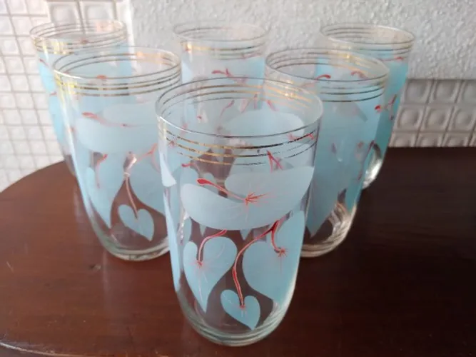 Conjunto de 6 copos da década de 60