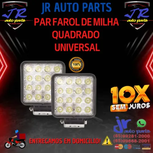 Par Farol de milha universal 48w   caminhões, maquinas, tratores e carros 6000k 
