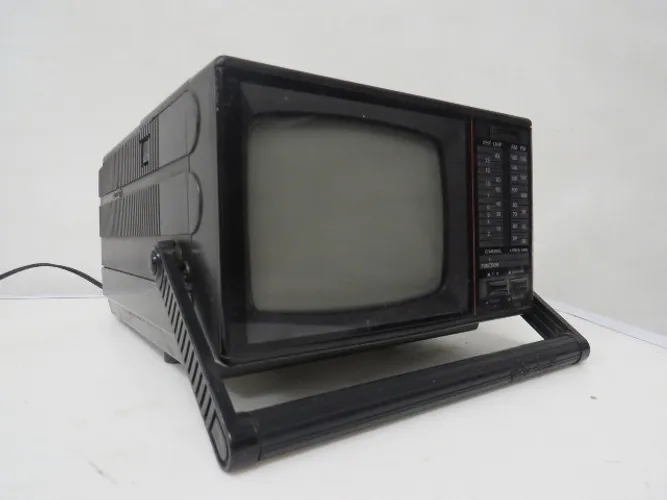 TV Portátil antiga com Rádio AM e FM - Broksonic