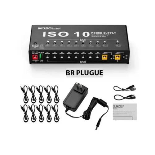 Fonte Isolada P/ 10 Pedais Mosky ISO-10 - FT0102