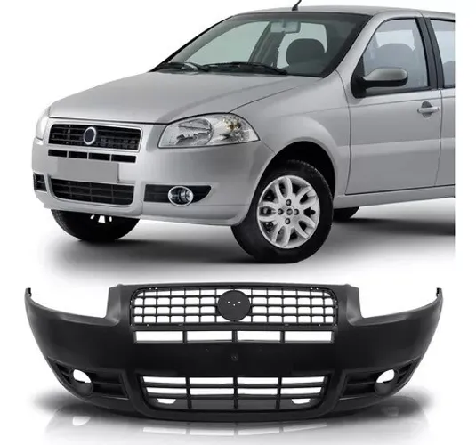 Parachoque Dianteiro Fiat Palio 2008/2009 - Preto Liso - R2A