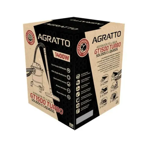 Aspirador De Pó E Água Gt1500 Turbo Pr Am 11l 1400w 127v Agr