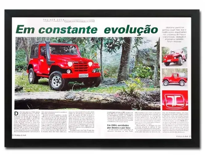 Troller T4 - Quadro decorativo com propaganda ou matéria de revista