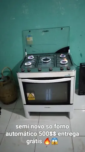 Fogão 5 bocas só o  forno automático - semi novo