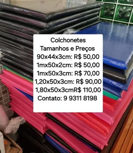 Colchonetes para academia, creches e bronzeamento 