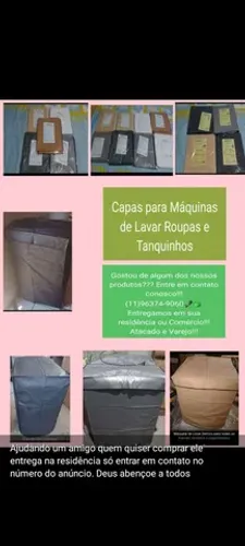 Capa para Máquina de Lavar Roupas, Tanquinhos, Secadoras e Similares 