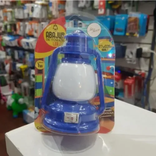 Abajur De Tomada Led Lampiao Art House 1w Iz1224