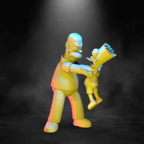 Homer e Bart Simpsons 