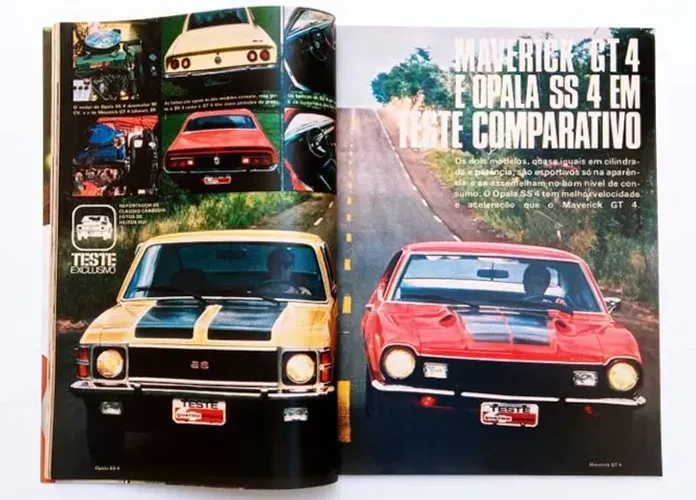 Revista Quatro Rodas - Opala SS4 e Maverick GT4 1977, Gurgel X12