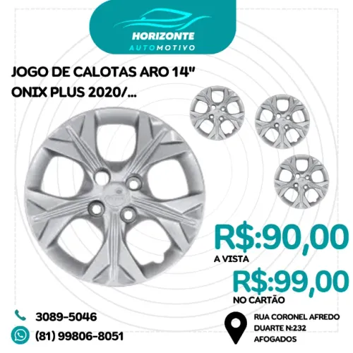 Jogo calota aro 14 novo Onix e Onix plus 20/