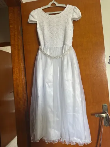 Vestido de Festa/Formatura Branco para Menina TAM 16