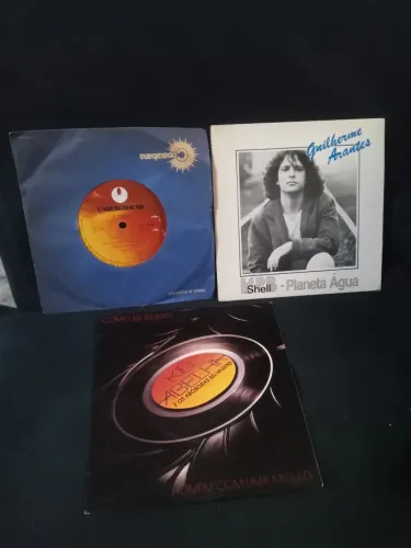3 discos vinil compactos Rock nacional Kid abelha Terço Guilherme Arantes