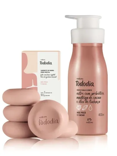 PROMOÇÃO Kit Tododia Natura Noz Peca e Cacau Creme e Sabonete 