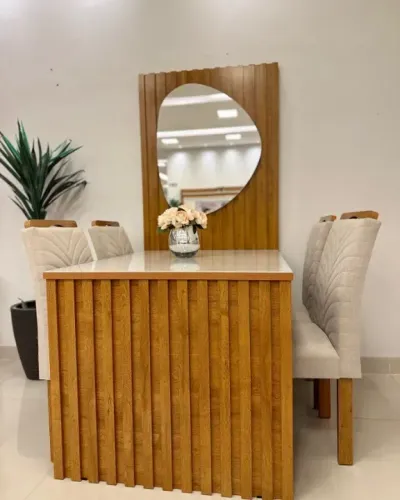 Mesa de Jantar Cancun 1,20m c/ Espelho - Pague somente na entrega!