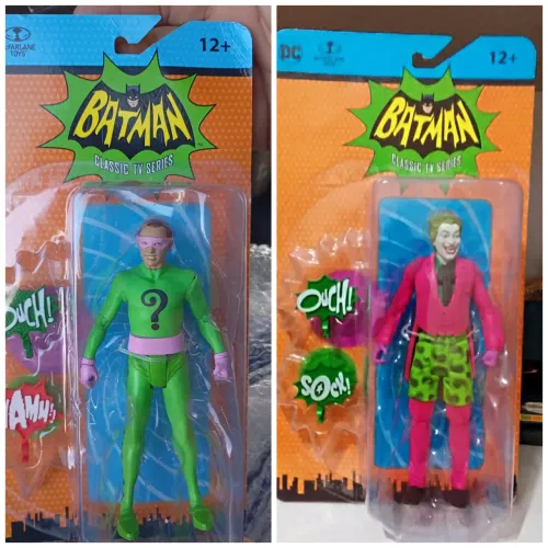 Bonecos Batman Classic TV Series - Riddler e Coringa