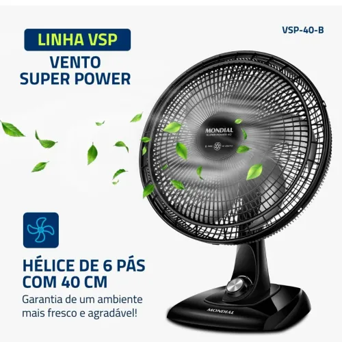 Ventilador Mondial Super Power 40cm - 6 Pás, Novo Na Caixa 