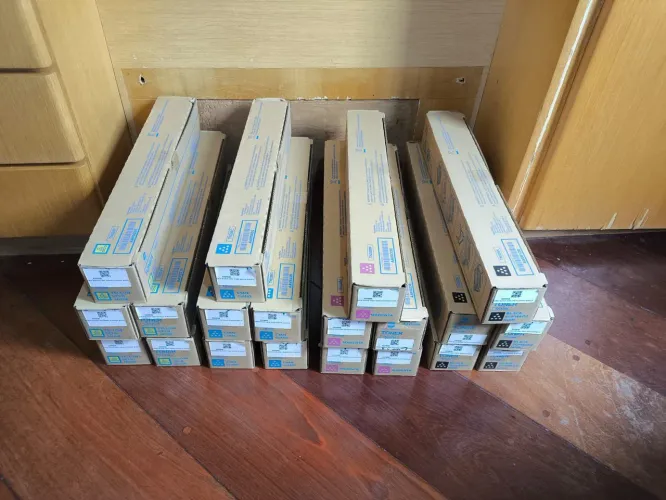 Kit 4 Cores Toner Konica Minolta TN328 TN-328 Original Novo - Queima de Estoque