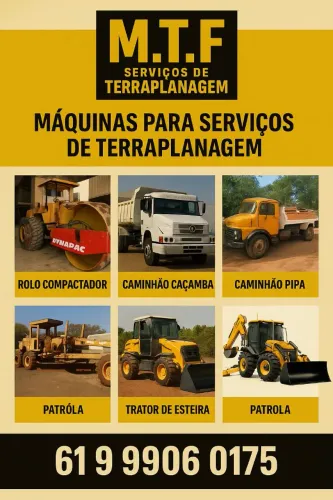 Aluguel de Máquinas e Serviços de Terraplanagem, Formosa Goiás