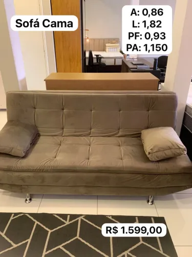 Sofá CAMA CASAL COM ALMOFADAS - Entrego!