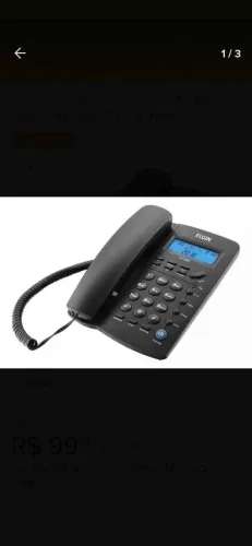 Telefone fixo Elgin TCF 3000 preto pra vender hoje (Tenho dois)