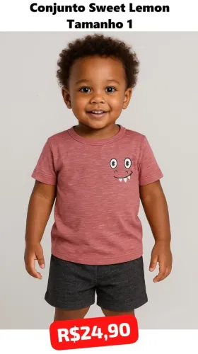 Conjunto Infantil Moletinhi Sweet Lemon Tamanho 1