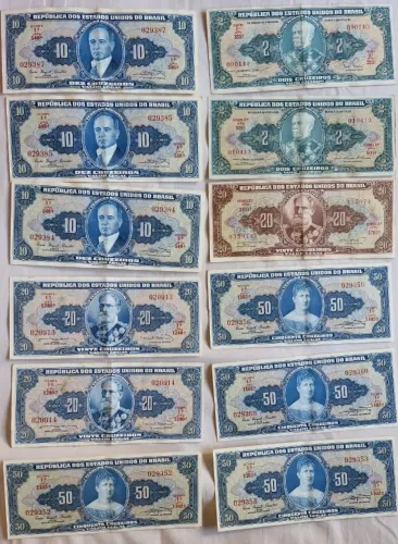 Cédulas Antigas Originais