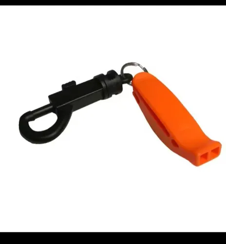 Apito de Emergência com Mosquetão para Acampamento