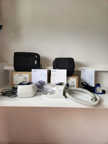 Respirador CPAP Resmed S8 Compact + Humidificador 3i + Máscara nasal Meridian + Tubo de ar