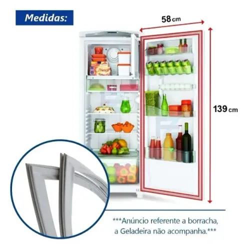 Borracha Gaxeta para Geladeira Freezer Vertical Consul 231l Cvu26 Original