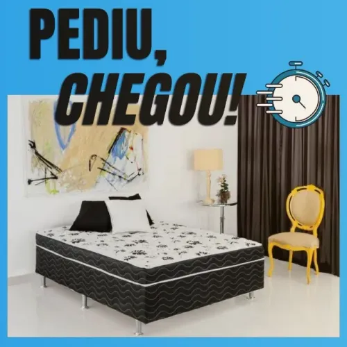 Cama Box de Casal Acolchoada _ Entrega Imediata