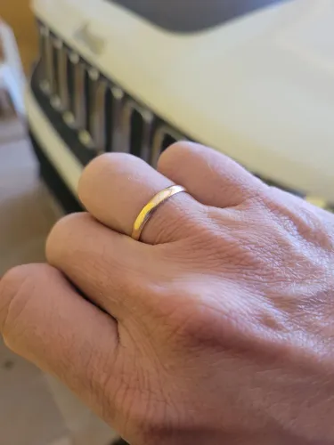 Aliança banhada a ouro 18k Tam. 21 (Troco por carregador Samsung 25W preto)