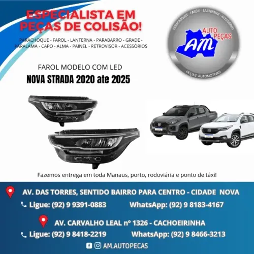 farol nova strada com LED 