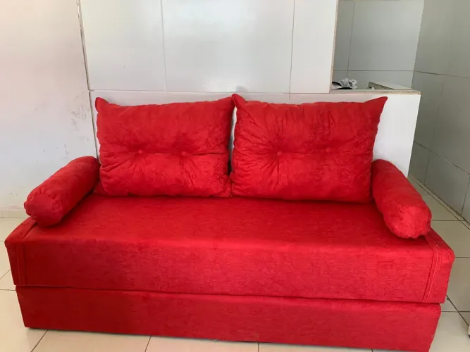 Sofa cama 2 almofadões de fábrica