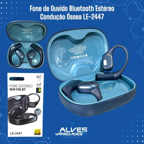Fone de ouvido Bluetooth condução Óssea LE-2447