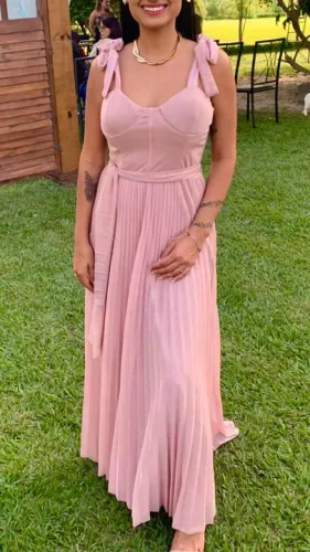 Vestido Rosa de Festa