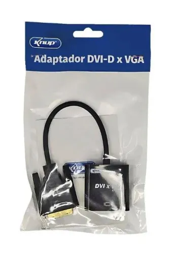 Conversor Adaptador Dvi-d Macho P/ Vga 15 Pinos Fêmea Knup