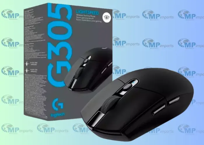 Loja MP Imports: Mouse Sem Fio Logitech G305 LIGHTSPEED, 12000 DPI, 6 Botões, Preto
