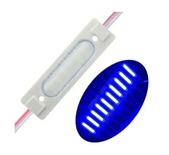 100 Módulos Led 7050 2w Azul Royal 12v Cartela 40w 160º